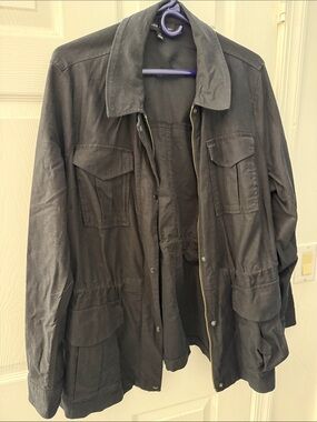 Lane Bryant Black Military Field Jacket